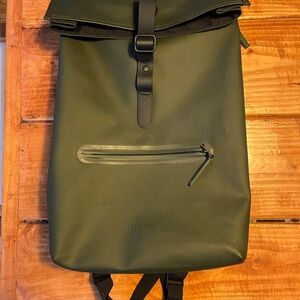Rains Green Waterproof Backpack